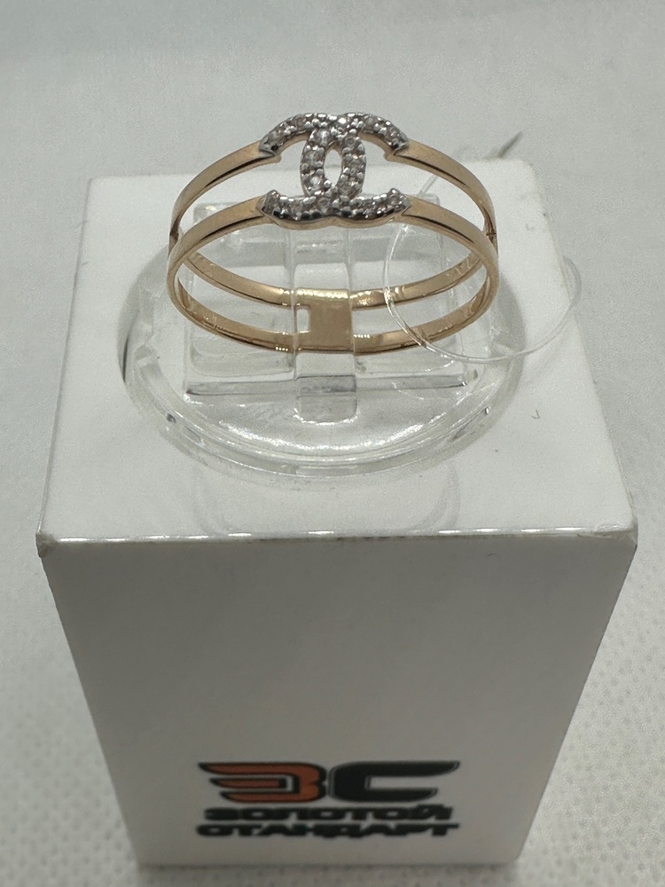 КОЛЬЦО С КАМНЯМИ (Au 585)