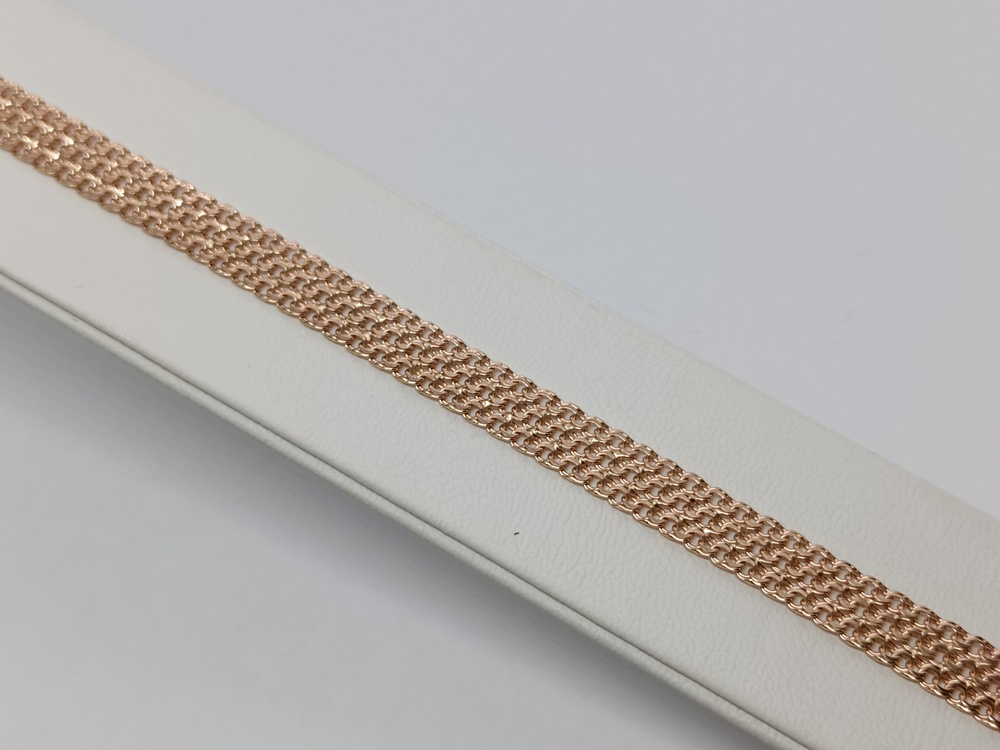 БРАСЛЕТ ПОЛНОВЕСНЫЙ Бисмарк тройной (Au 585)