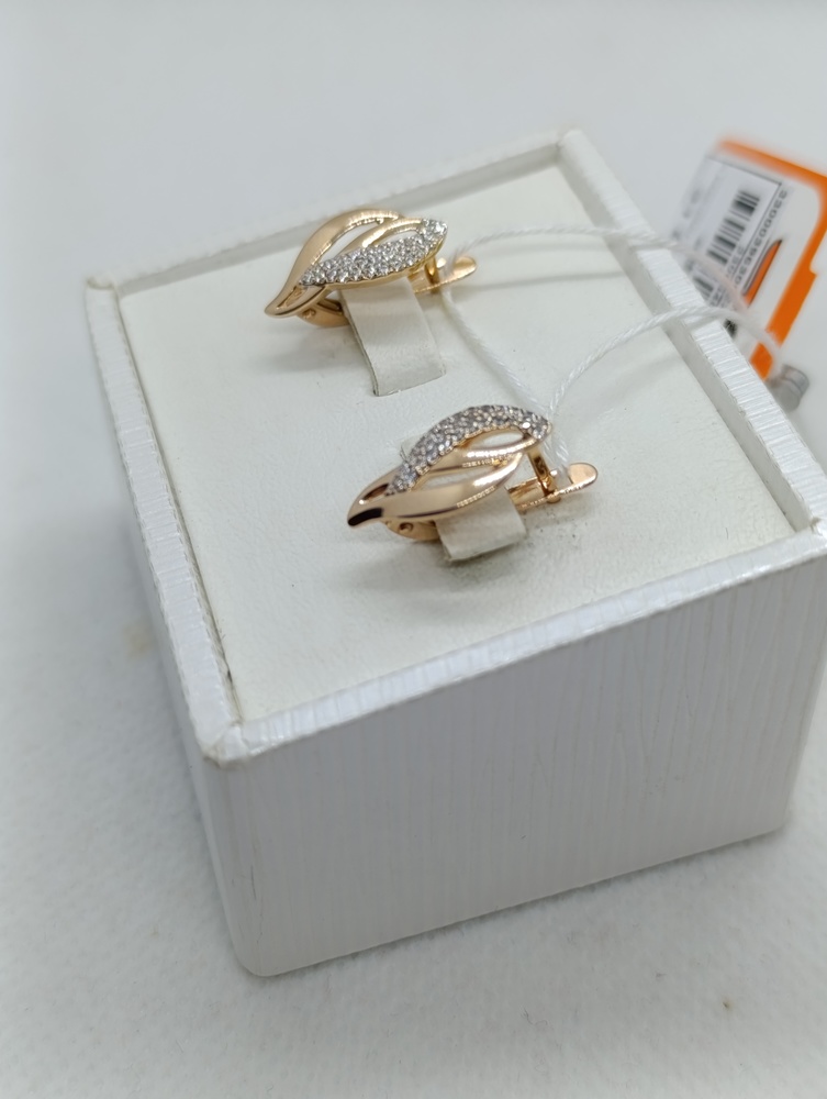 СКМИ585 СЕРЬГИ С КАМНЯМИ (Au 585)