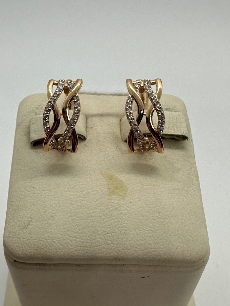 СКМИ585 СЕРЬГИ С КАМНЯМИ (Au 585)