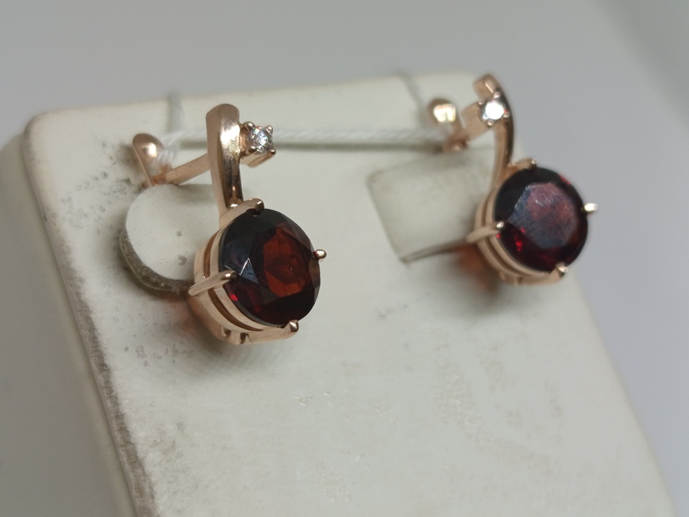 СКМИ585 СЕРЬГИ С КАМНЯМИ (Au 585)