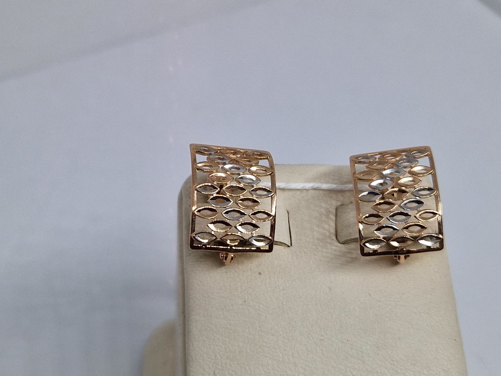 СБКМ585 СЕРЬГИ БЕЗ КАМНЯ (Au 585)