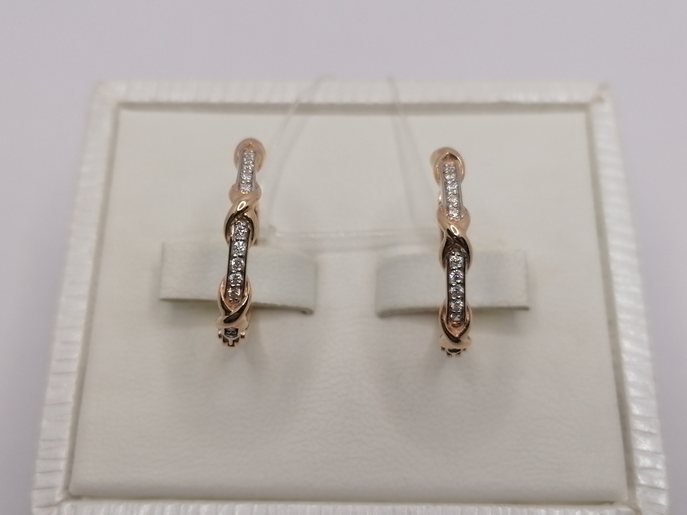 СЕРЬГИ КОНГО с камнями (Au 585)