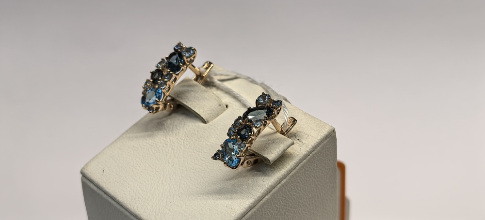 СКМИ585 СЕРЬГИ С КАМНЯМИ (Au 585)