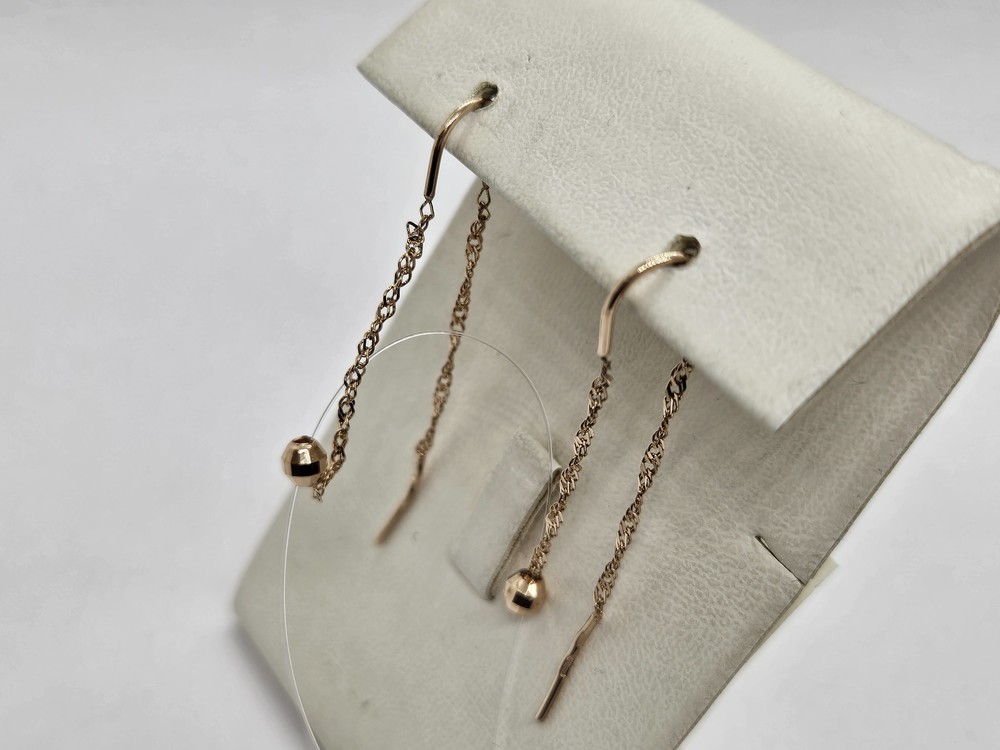 СЕРЬГИ ПРОДЕВКИ без камня (Au 585)