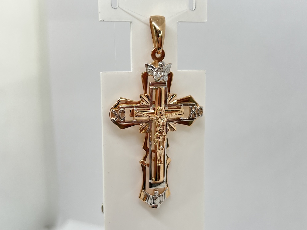 810-00371-10-00-00-00 ПОДВЕСКА КРЕСТ без камня (Au 585)