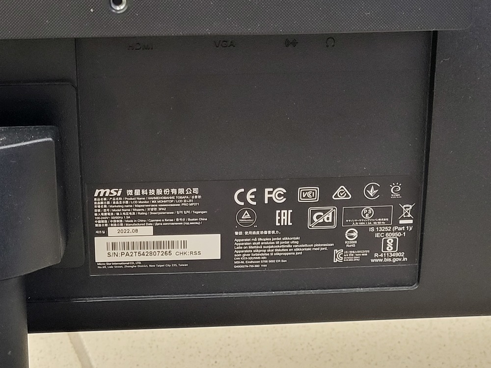 Монитор MSI PRO MP271