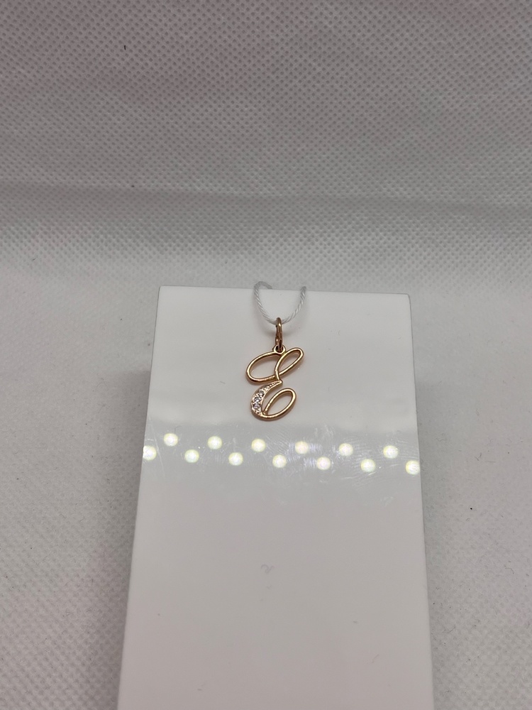 ПОДВЕСКА БУКВА Е Au 585