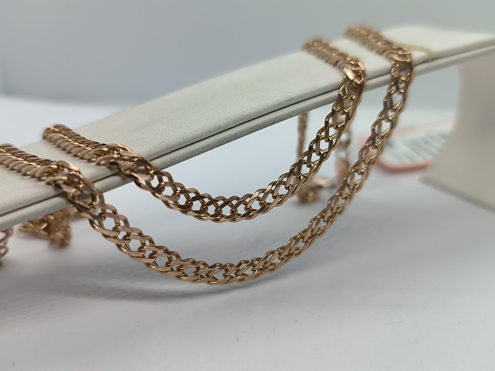 ЦЕПЬ ПОЛНОВЕСНАЯ Ромб двойной (Au 585)