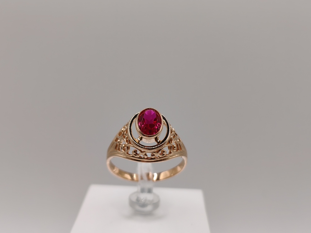 КОЛКМ583 КОЛЬЦО С КАМНЕМ (Au 583)