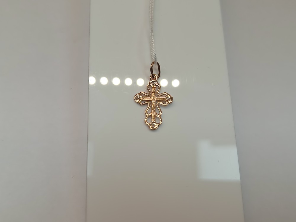 ПОДВЕСКА КРЕСТ С КАМНЯМИ (Au 585)