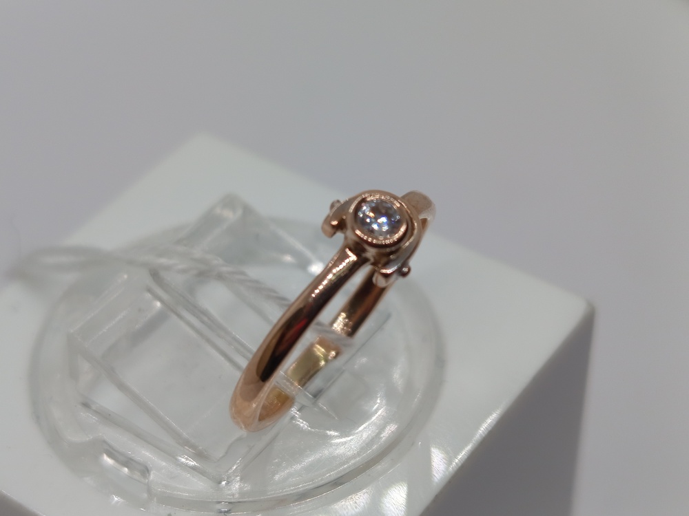 КОЛКМ585 КОЛЬЦО С КАМНЕМ (Au 585)