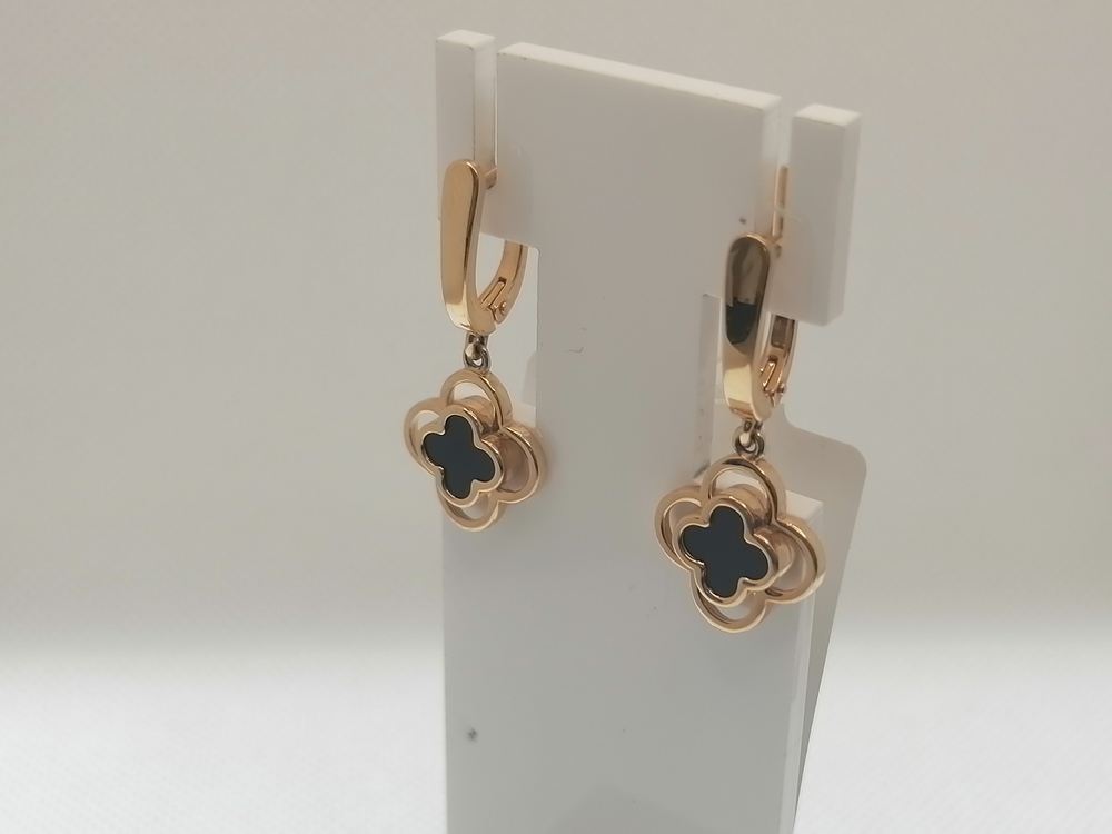 СЕРЬГИ ОНИКС (Au 585)