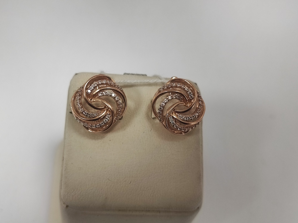 СКМИ585 СЕРЬГИ С КАМНЯМИ (Au 585)