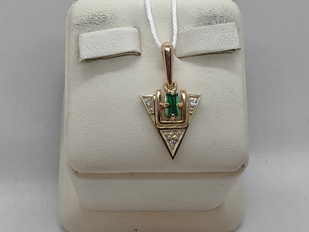 ПОДКМИ585 ПОДВЕСКА С КАМНЯМИ (Au 585)