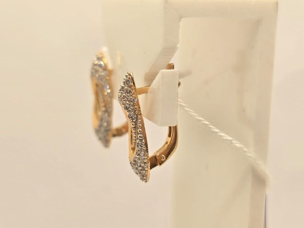 СКМИ585 СЕРЬГИ С КАМНЯМИ (Au 585)