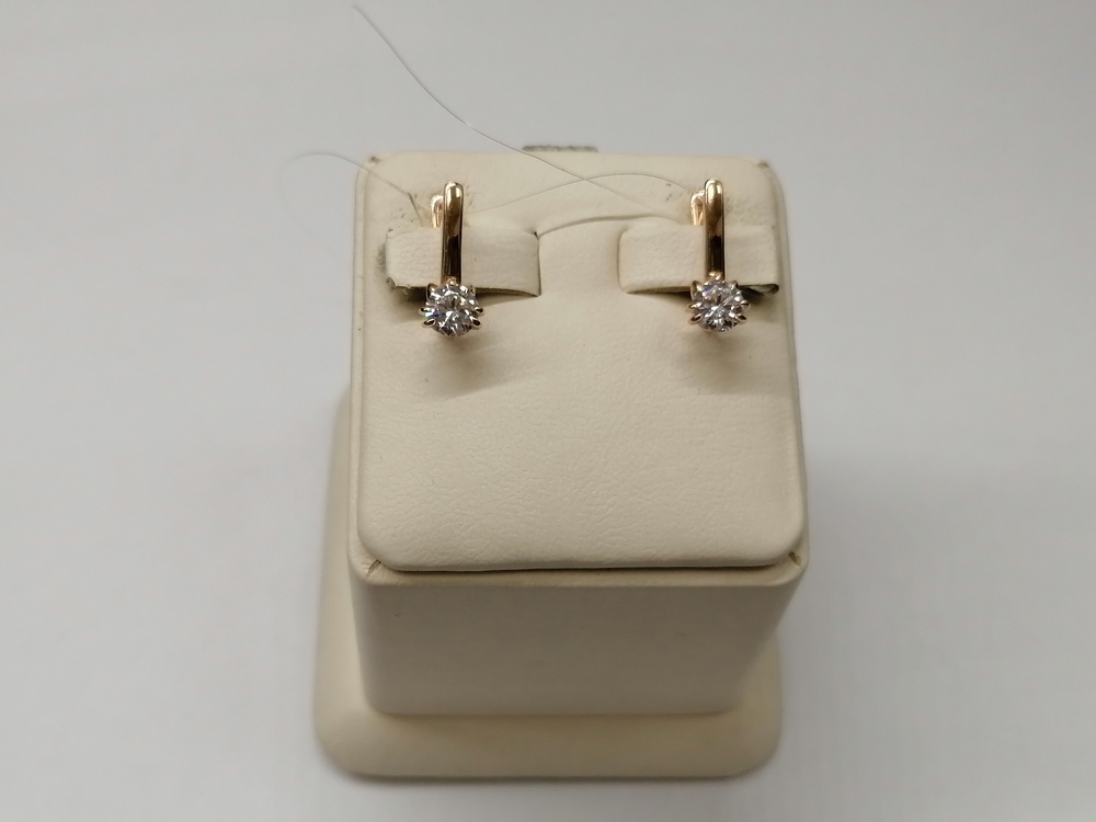 СЕРЬГИ С КАМНЕМ (Au 585)