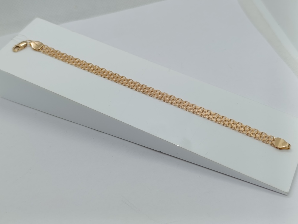 БРАСЛЕТ ПОЛНОВЕСНЫЙ Бисмарк машинный (Au 585)