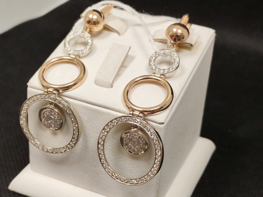 СЕРЬГИ С КАМНЯМИ (Au 585)