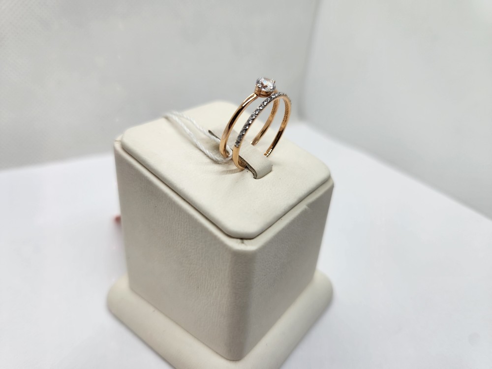 КОЛЬЦО С КАМНЯМИ (Au 585)