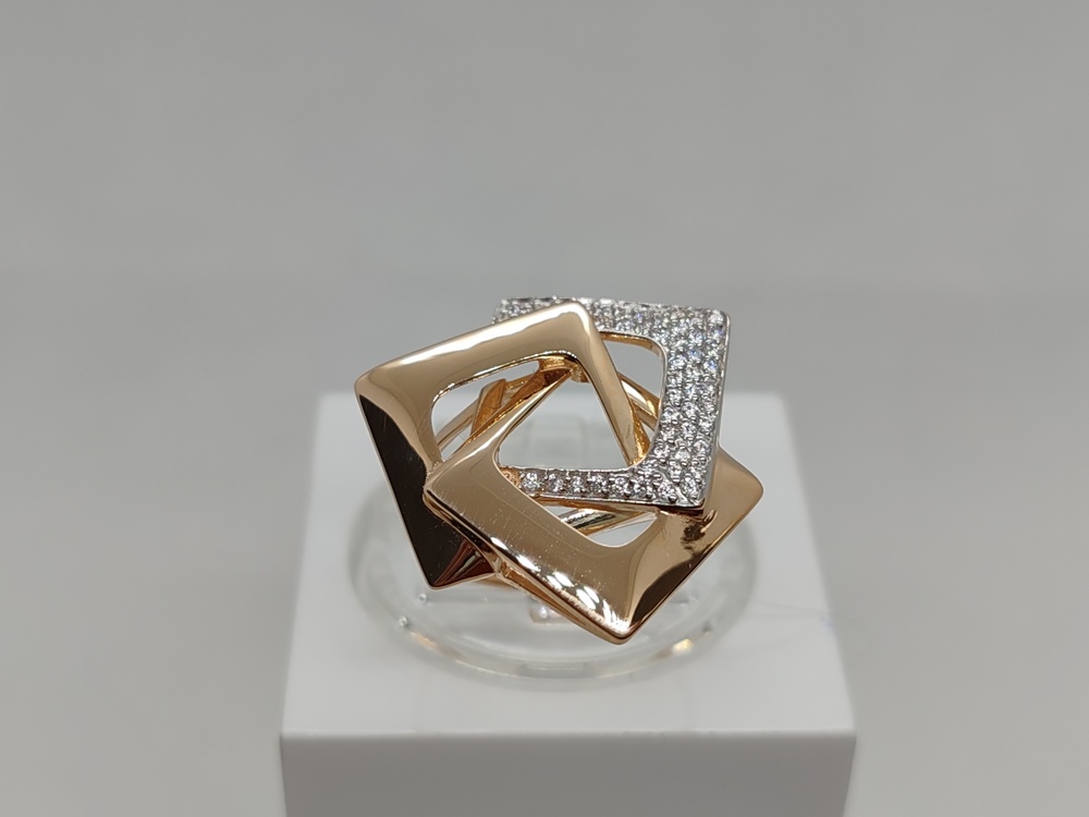 КОЛЬЦО С КАМНЯМИ (Au 585)