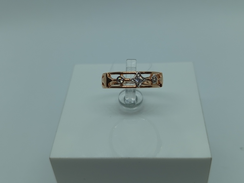 КОЛЬЦО С КАМНЯМИ (Au 585)