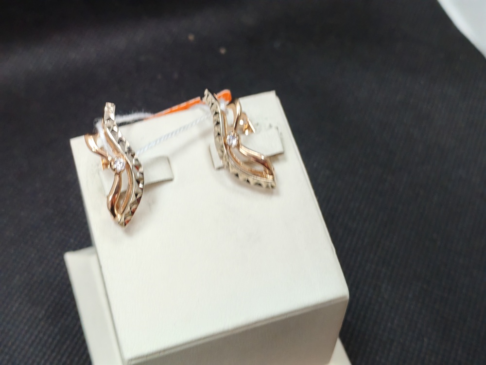 СЕРЬГИ С КАМНЕМ (Au 585)