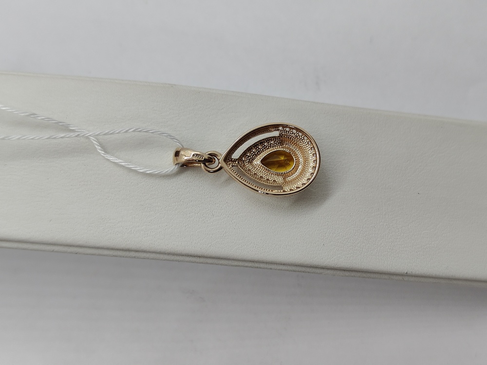 ПОДКМИ585 ПОДВЕСКА С КАМНЯМИ (Au 585)