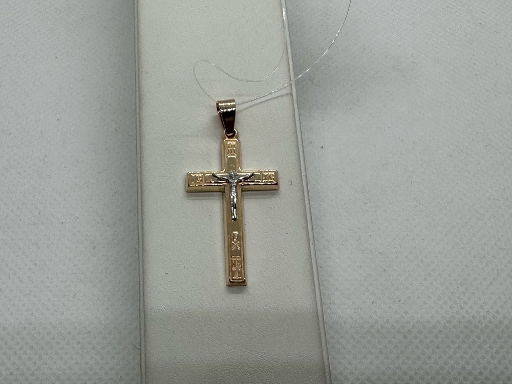 ПОДВЕСКА КРЕСТ без камня (Au 585)