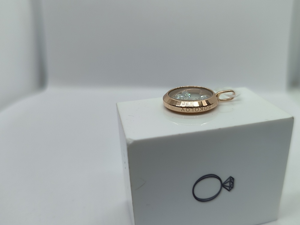 ПОДКМИ585 ПОДВЕСКА С КАМНЯМИ (Au 585)