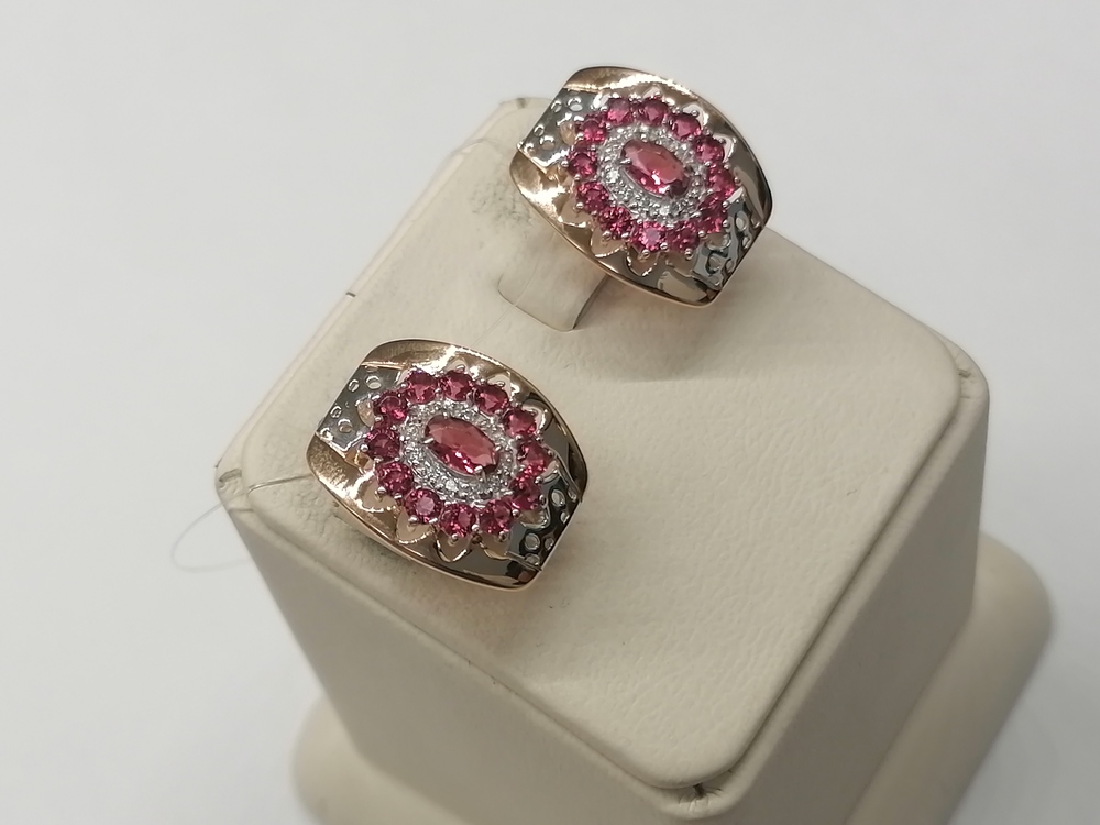 125671 СЕРЬГИ С КАМНЯМИ (Au 585)