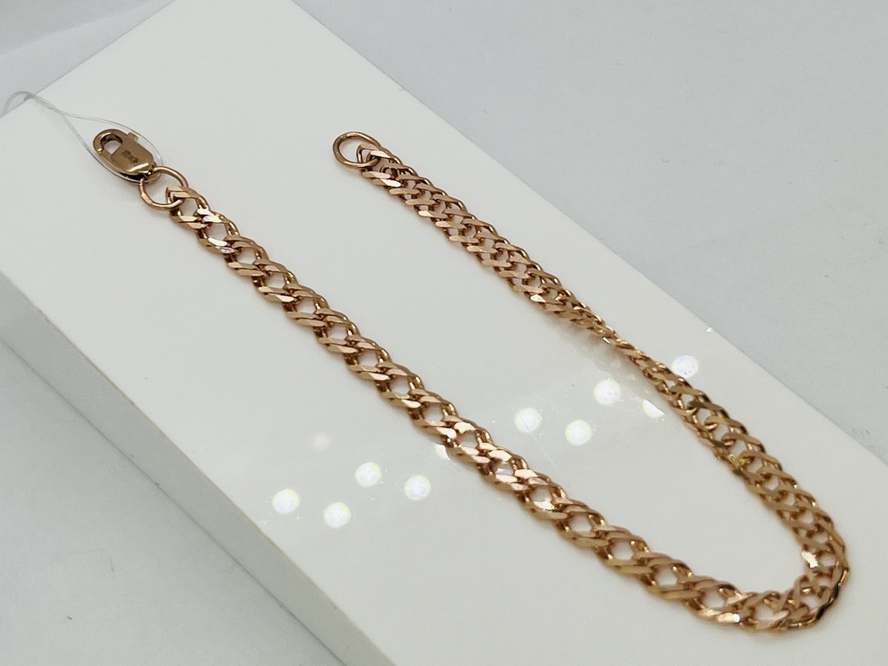 БРАСЛЕТ ПУСТОТЕЛЫЙ Ромб двойной (Au 585)