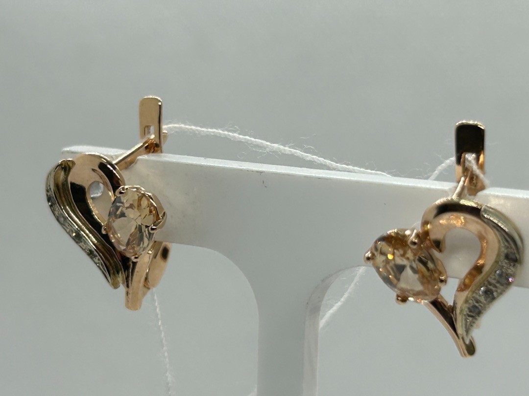 СЕРЬГИ С КАМНЯМИ (Au 585)