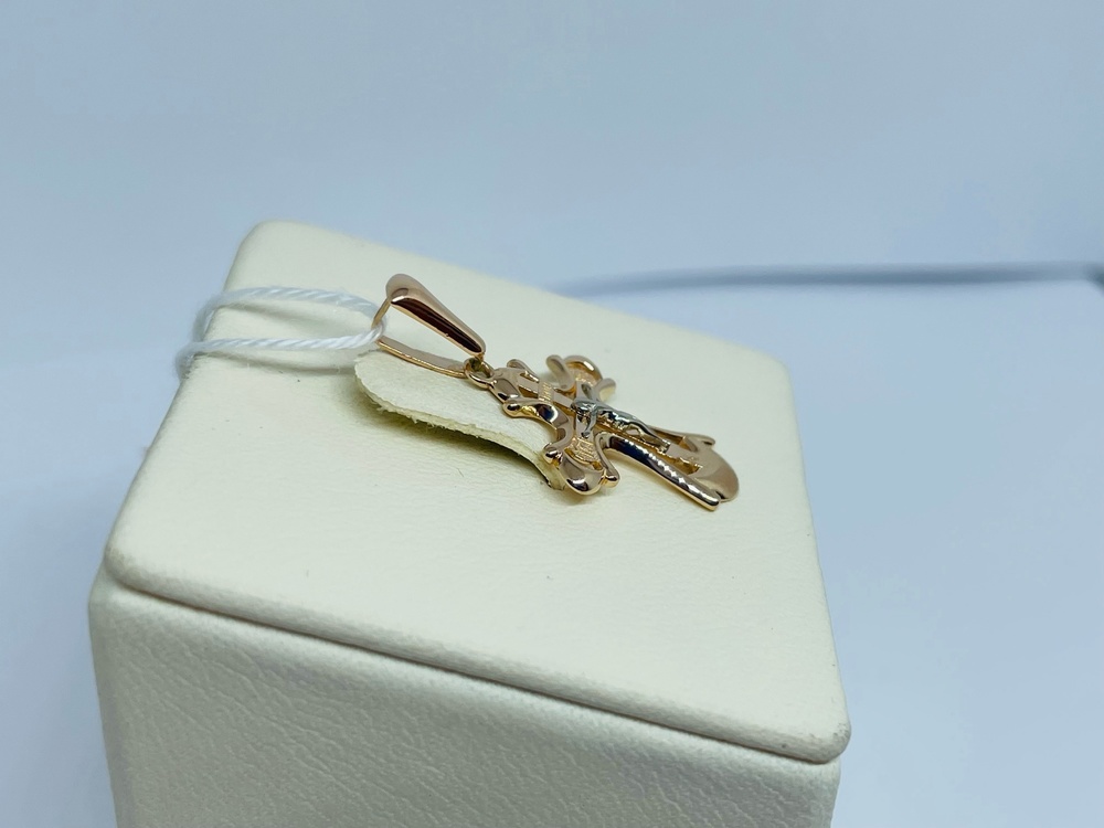 ПОДКБК585 ПОДВЕСКА КРЕСТ БЕЗ КАМНЯ (Au 585)