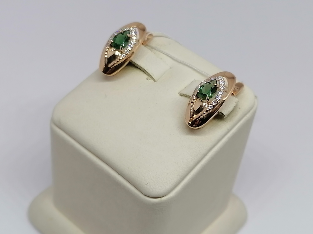 СКМИ585 СЕРЬГИ С КАМНЯМИ (Au 585)