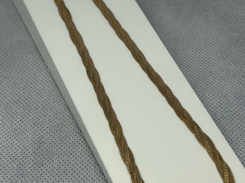 ЦЛКМ585 ЦЕПЬ ПОЛНОВЕСНАЯ Косичка(монреаль) (Au 585)