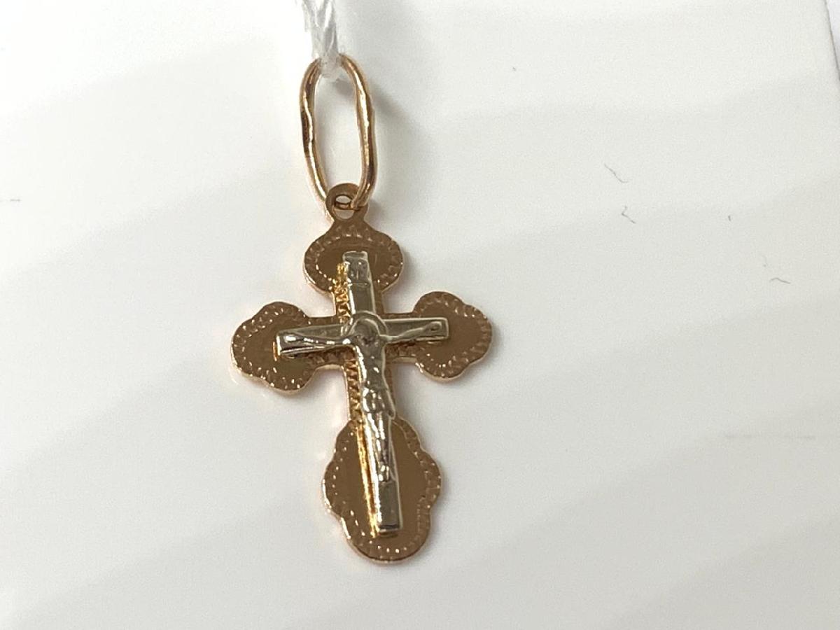 ПОДВЕСКА КРЕСТ БЕЗ КАМНЯ (Au 585)