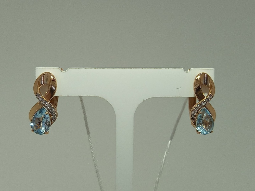 СЕРЬГИ С КАМНЯМИ (Au 585)