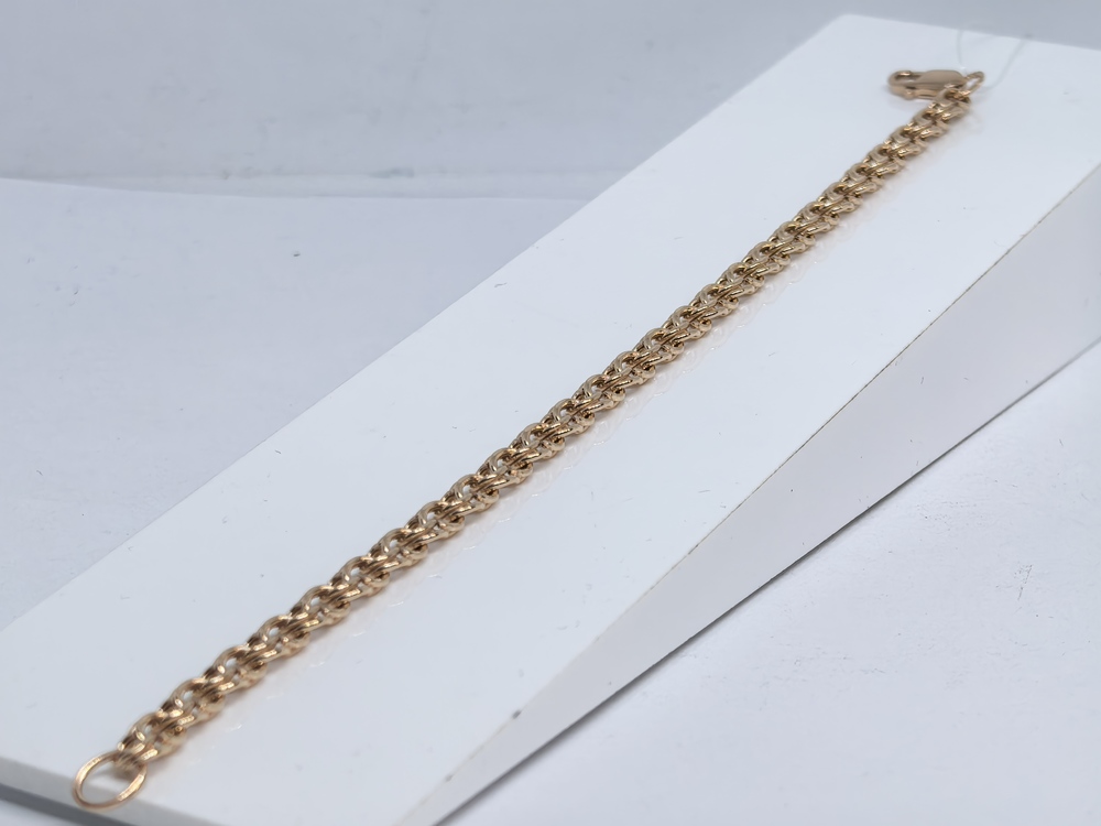 БРАСЛЕТ ПУСТОТЕЛЫЙ Бисмарк (Au 585)