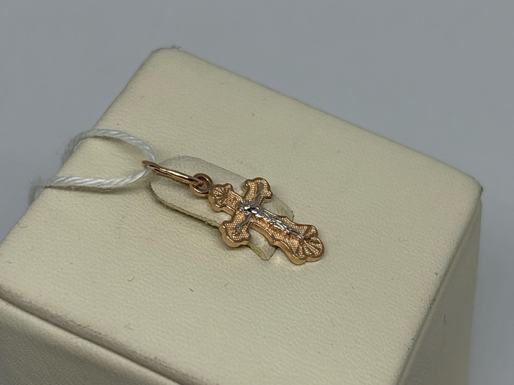 ПОДКБК585 ПОДВЕСКА КРЕСТ БЕЗ КАМНЯ (Au 585)