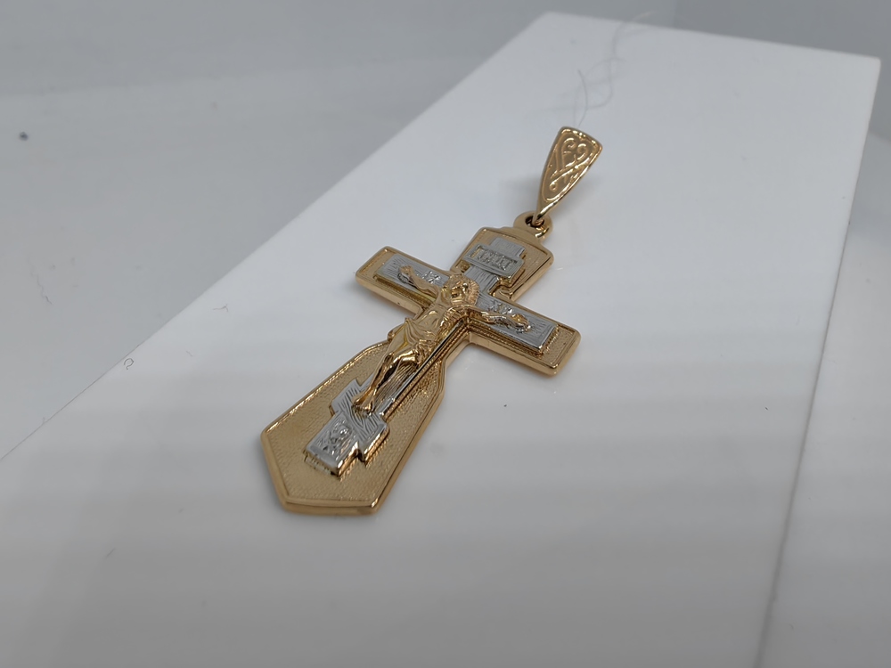 ПОДВЕСКА КРЕСТ без камня (Au 585)