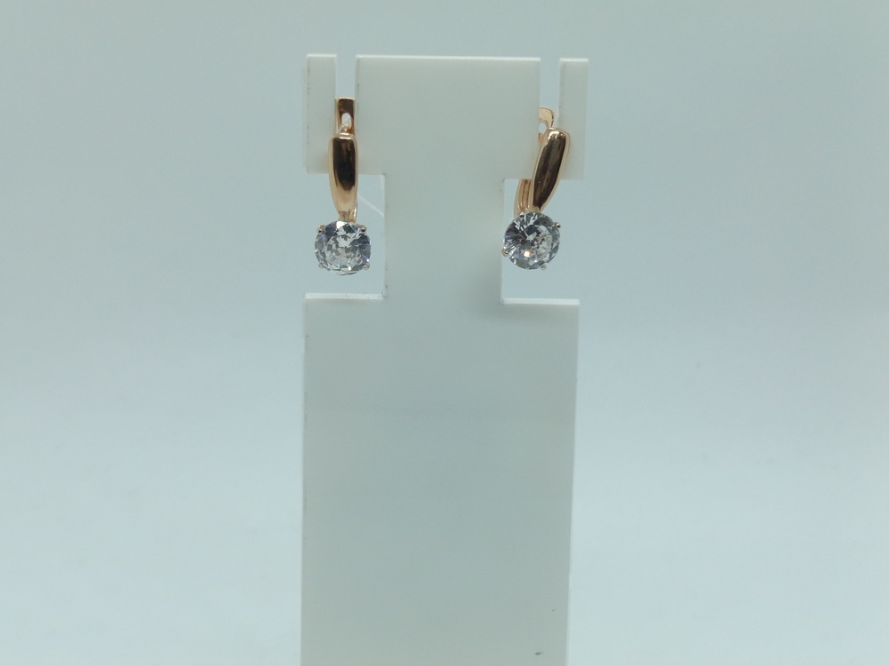 СЕРЬГИ С КАМНЕМ (Au 585)