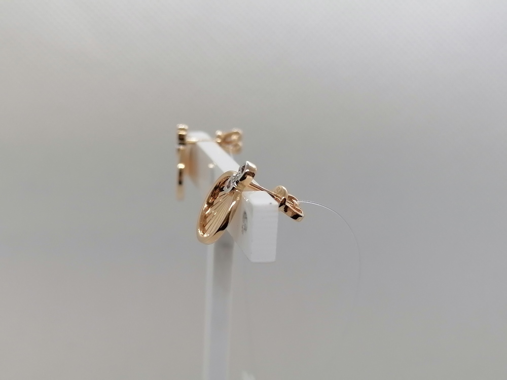 СЕРЬГИ ПУСЕТЫ с камнем (Au 585)