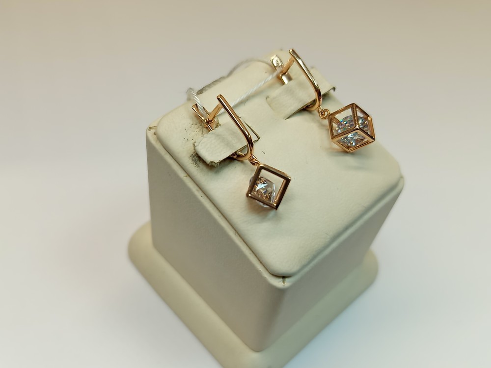 СЕРЬГИ С КАМНЕМ (Au 585)