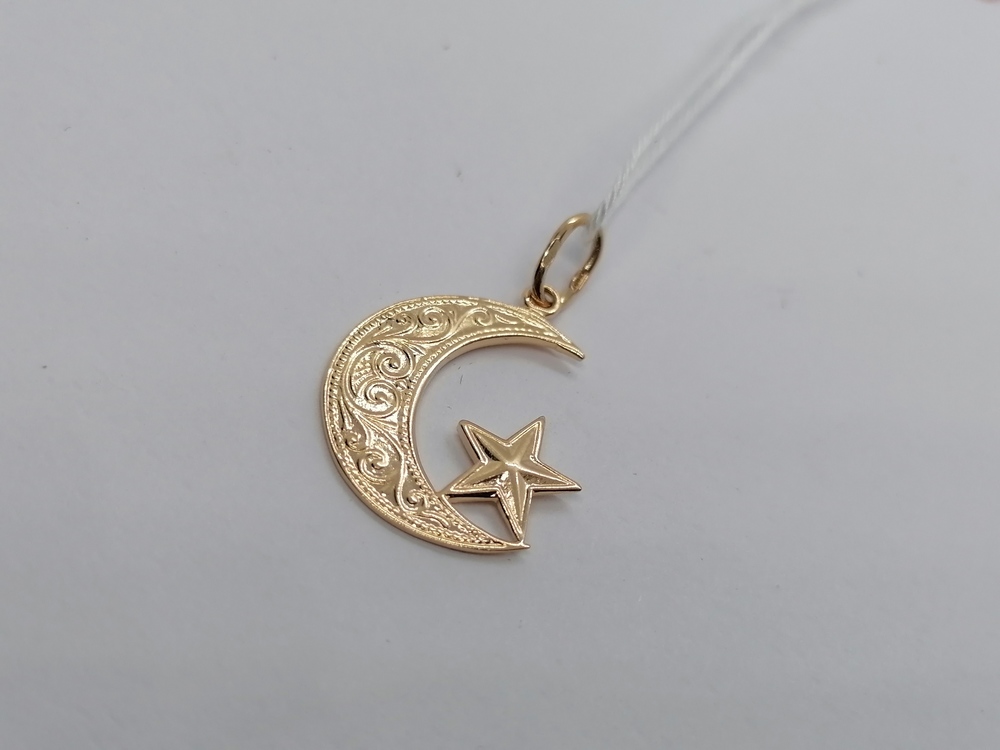 ПОДПБК585 ПОДВЕСКА ПОЛУМЕСЯЦ БЕЗ КАМНЯ (Au 585)