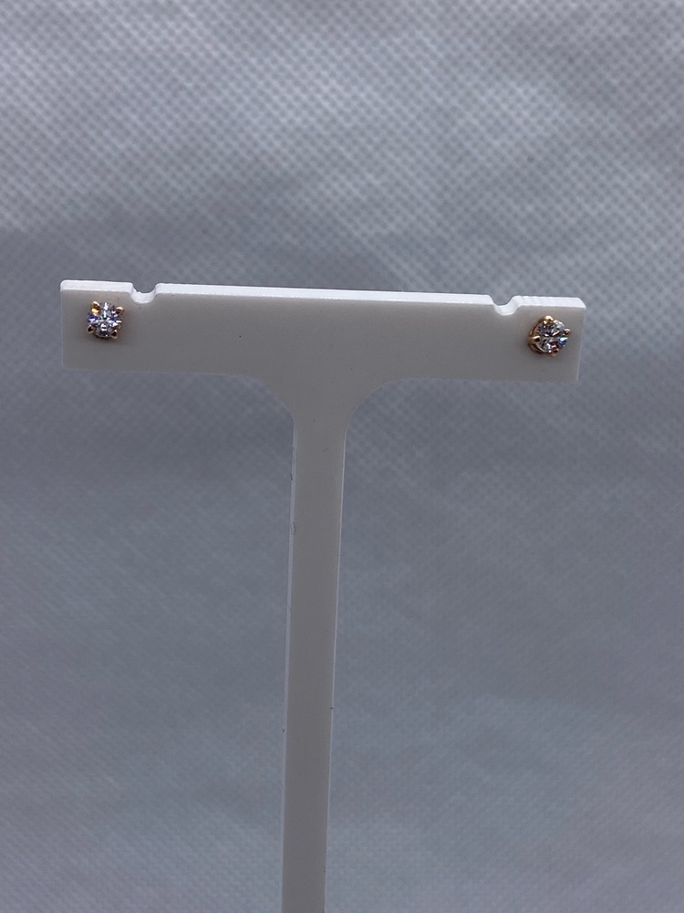 СЕРЬГИ ПУСЕТЫ с камнем (Au 585)