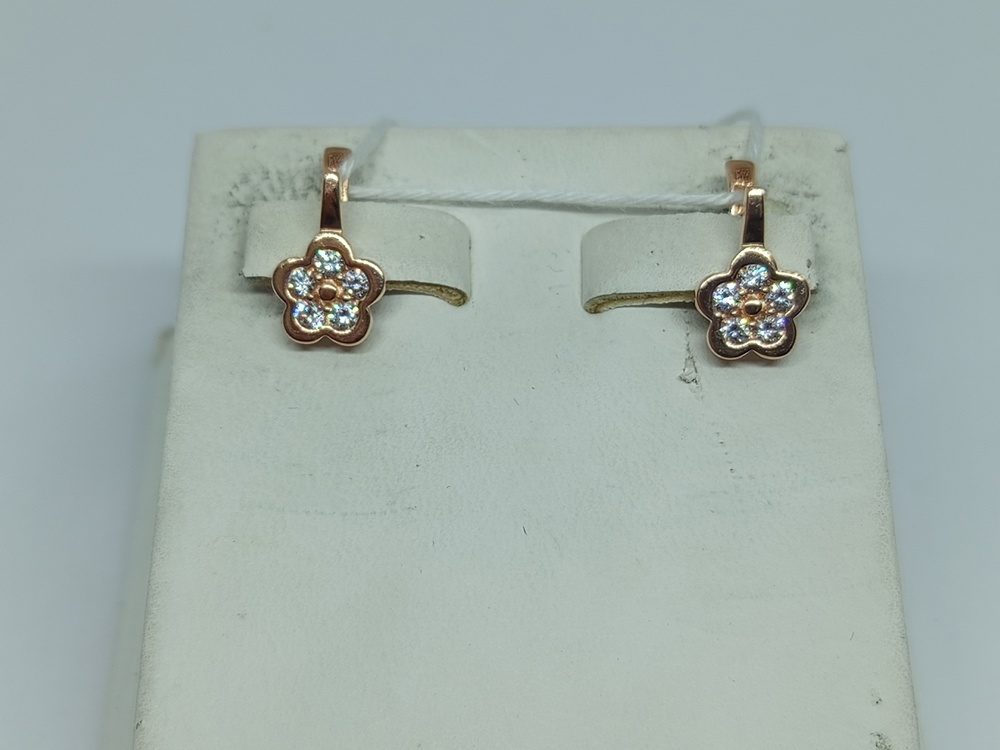 СКМИ585 СЕРЬГИ С КАМНЯМИ (Au 585)