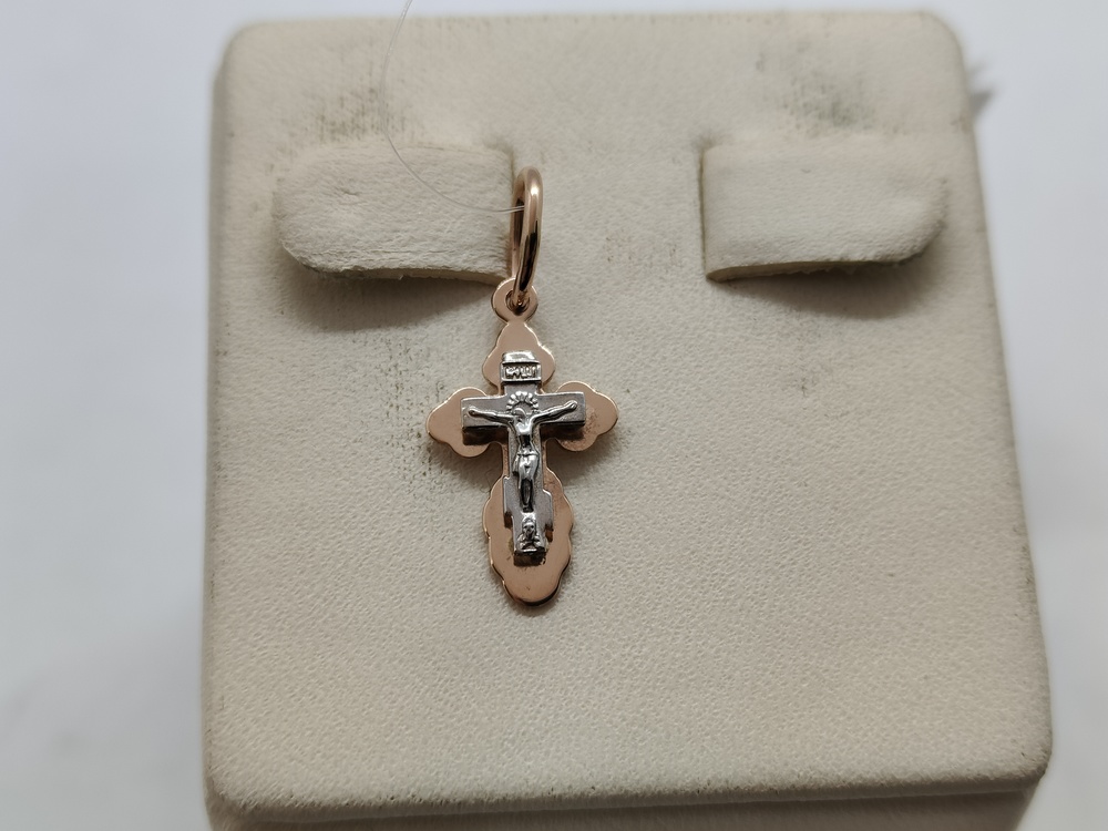 ПОДВЕСКА КРЕСТ без камня (Au 585)