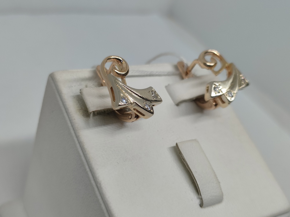 СКМИ585 СЕРЬГИ С КАМНЯМИ (Au 585)