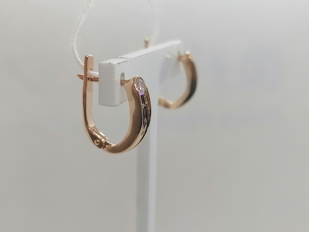 СЕРЬГИ С КАМНЕМ (Au 585)